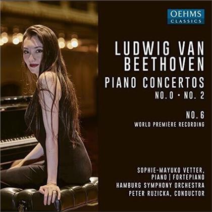 Ludwig van Beethoven (1770-1827), Peter Ruzicka (*1948), Sophie-Mayuko Vetter & Hamburg Symphony Orchestra - Piano Concertos 2 & 6 (World Premiere Recording)
