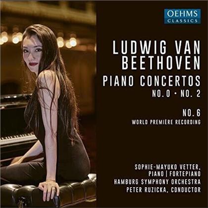 Ludwig van Beethoven (1770-1827), Peter Ruzicka (*1948), Sophie-Mayuko Vetter & Hamburg Symphony Orchestra - Piano Concertos 0, 2 & 6 (World Premiere Recording) (Japan Edition)