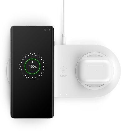 Belkin Boost Charge Dual Wireless Charging Pads [2x 10W] - white