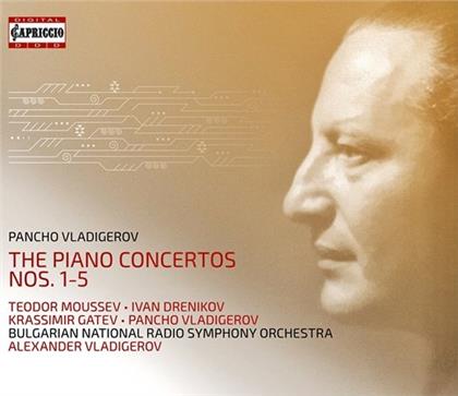 Pancho Vladigerov (1899-1978), Alexander Vladigerov, Teodor Moussev, Ivan Drenikov, Krassimir Gatev, … - Piano Concertos 1-5