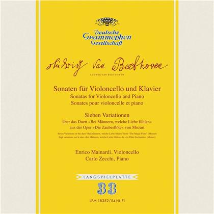 Enrico Mainardi & Ludwig van Beethoven (1770-1827) - Sonatas For Violoncello & Piano (3 LPs)