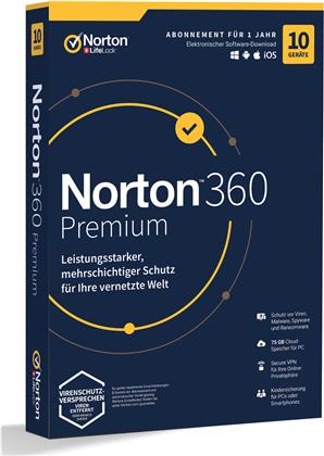 Norton 360 Premium (10 Geräte | 1 Jahr) (Code-in-a-Box)