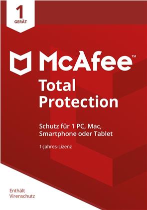 McAfee Total Protection 1 Device 2019 (1 Gerät I 1 Jahr) (Code in a Box) (PC+MAC)