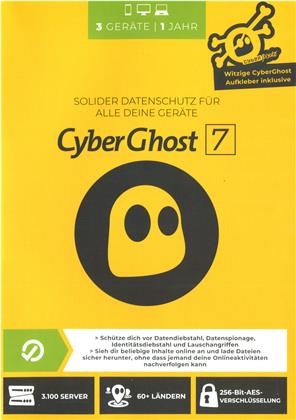 CyberGhost 7 - 3 Geräte - 1 Jahr (Win + Mac)