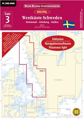 Sportbootkarten: Satz 3 - Westküste Schweden (Ausgabe 2012)