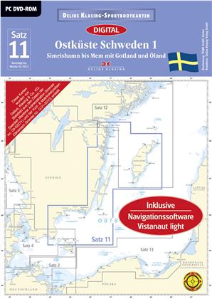 Sportbootkarten: Satz 11 - Ostküste Schweden (Ausgabe 2012)