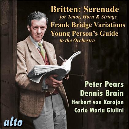 Benjamin Britten (1913-1976), Frank Bridge (1879-1941), Herbert von Karajan, Carlo Maria Giulini, Peter Pears, … - Serenade & Frank Bridge Variations