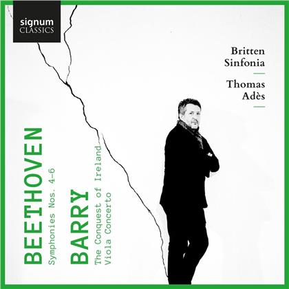 Thomas Adès (*1971), Britten Sinfonia, Ludwig van Beethoven (1770-1827) & Gerald Barry (*1952) - Beethoven & Barry Vol.2 - Sinfonien 4-6, The Conquest Of Ireland, Viola Concerto (2 CDs)