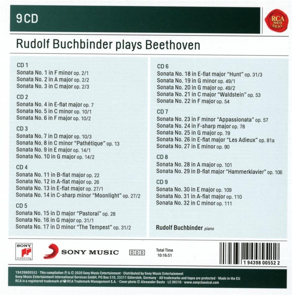 van　Beethoven　Rudolf　Beethoven　by　CDs)　Legacy　(9　The　Sonata　Buchbinder　Ludwig　(1770-1827)