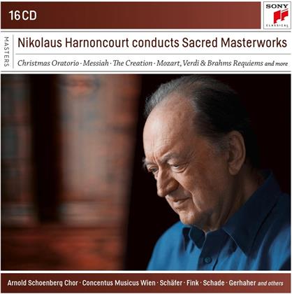 Johann Sebastian Bach (1685-1750), Franz Joseph Haydn (1732-1809), Wolfgang Amadeus Mozart (1756-1791), Georg Friedrich Händel (1685-1759) & Nikolaus Harnoncourt - Nikolaus Harnoncourt Conducts Sacred Masterworks (16 CD)