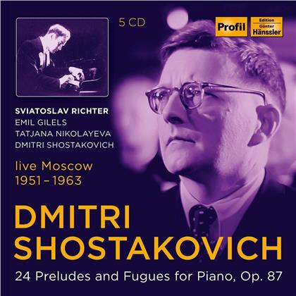 Dimitri Schostakowitsch (1906-1975), Sviatoslav Richter, Emil Gilels, Tatjana Nikolayeva & Dimitri Schostakowitsch (1906-1975) - 24 Preludes & Fugues (5 CDs)