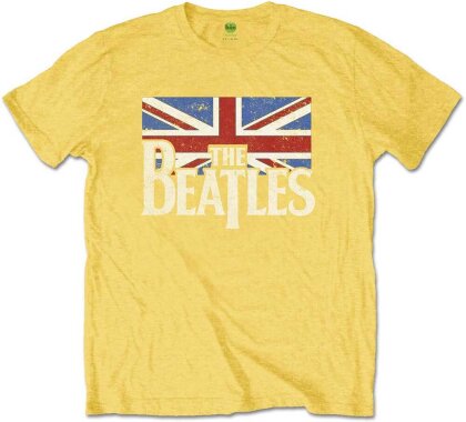 The Beatles Kids T-Shirt - Drop T Logo & Vintage Flag