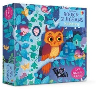 Night Time - Book + 3 Jigsaw Puzzles (9 pieces each)