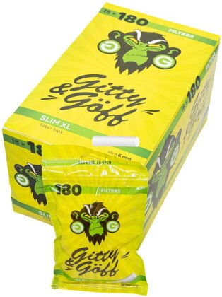 Gitty & Göff Slim XL Filter Tips 6mm BOX