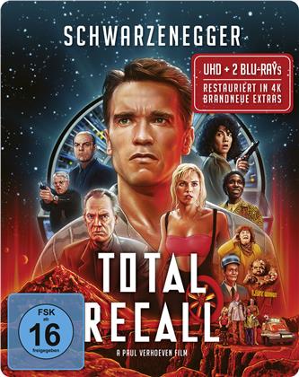 Total Recall (1990) (Édition Limitée, Version Restaurée, Steelbook, Uncut, 4K Ultra HD + 2 Blu-ray)