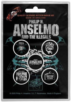 Philip H. Anselmo & The Illegals Button Badge Pack - Brain