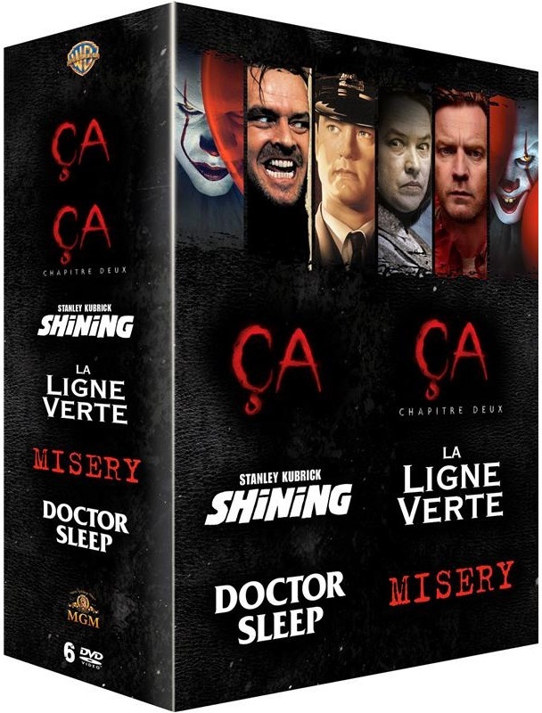 Ça (2017) / Ça - Chapitre 2 (2019) / Shining (1980) / La ligne verte (1999) / Doctor Sleep (2019) / Misery (1990) - Coffret Stephen King (6 DVDs)