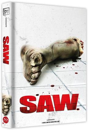 Saw (2004) (Cover A, Director's Cut, Édition Limitée, Mediabook, Blu-ray + DVD)