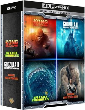 Kong: Skull Island / En eaux troubles / Godzilla 2 - Roi des monstres / Rampage - Hors de contrôle (4 4K Ultra HDs + 4 Blu-rays)