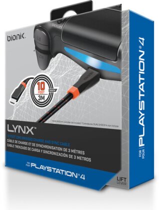 Bionik Bnk9001 Lynx PS4 Premium Controller Cable Black Red