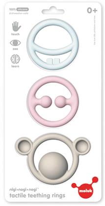 Moluk Nigi Nagi Nogi Beiß-/Greifringe pastell (MQ6)
