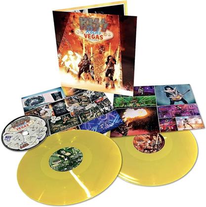 Kiss - Rocks Vegas - The Hard Rock Hotel (2020 Reissue, Eagle Music Europe, Yelllow Vinyl, 2 LPs + DVD)