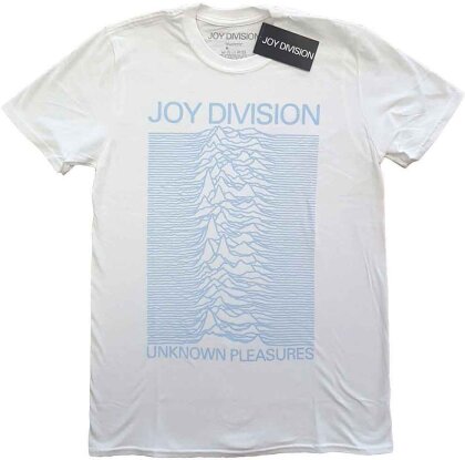 Joy Division - Unknown Pleasures Blu on White (White) T-Shirt