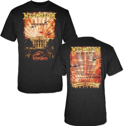 Megadeth Unisex T-Shirt - China Whitehouse (Back Print)