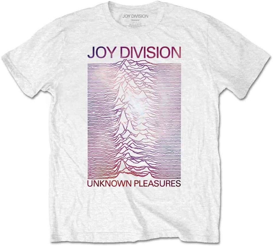 Joy Division Unisex T-Shirt: Space - Unknown Pleasures Gradient (White)