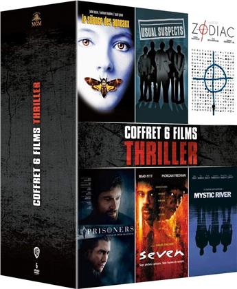 Coffret 6 Films Thriller - Le silence des agneaux / Usual Suspects / Zodiac / Prisoners / Seven / Mystic River (6 DVDs)