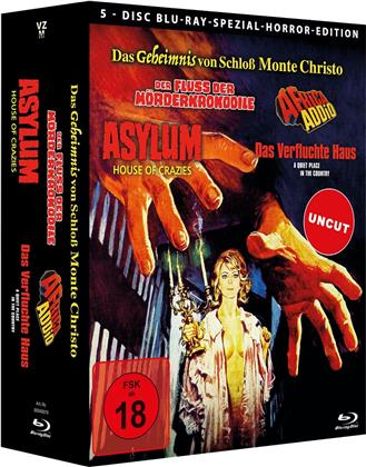 Spezial-Horror-Edition - Das Geheimnis von Schloss Monte Christo / Der Fluss der Mörderkrokodile / Africa Addio / Asylum - House of Crazies / Das verfluchte Haus (5 Blu-rays)
