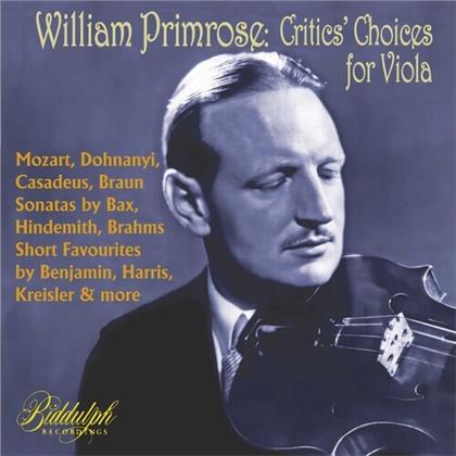William Primrose - Critics Choice For Viola