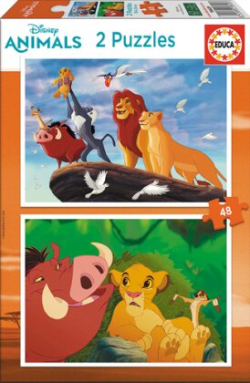 The Lion King - Kinderpuzzle 2x 48 Teile
