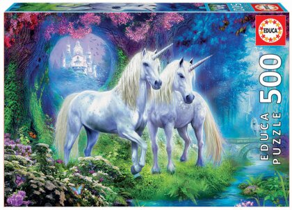 Unicorns in the Forest - 500 Teile Puzzle