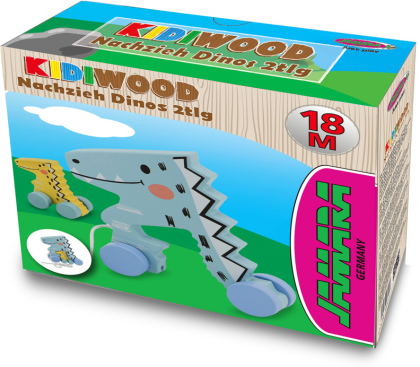 Jamara Holzspielzeug Kidiwood Nachziehen Dino 2tlg.