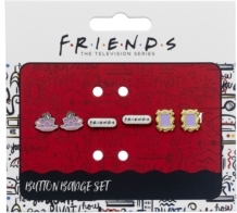Friends - Friends Set Of 3 Earring Studs / Frame. Coffee Cup. Friends Logo