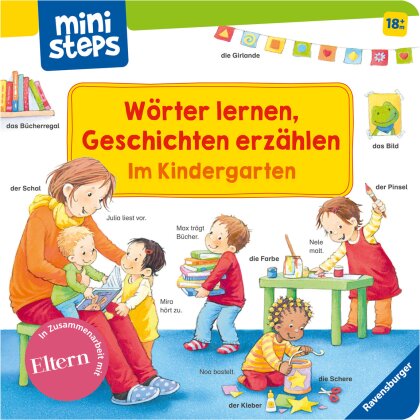 Wörter: Im Kindergarten, d - Pappe, 24 Seiten, 22x22 cm,