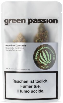 Green Passion Lemon Passion Popcorn (10g) - Indoor (CBD 16% THC 1%)