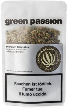 Green Passion Swiss Cannabis Crunch (20g) - Greenhouse/Outdoor (CBD 17% THC 1%)