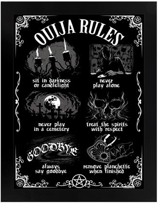 Ouija Board Rules - Wooden Framed Print