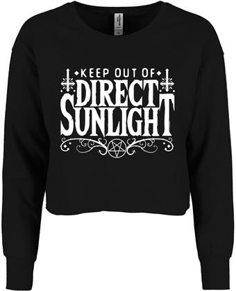 Keep Out of Direct Sunlight - Girlie Cropped Sweatshirt