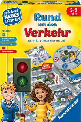 Ravensburger Lernspiel Rund um den Verkehr 24997, Kinderspiel, ab 5 Jahren - für 2-4 Spieler