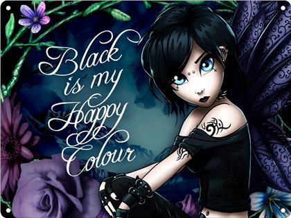 Hexxie Paige: Black Is My Happy Colour - Mini Tin Sign