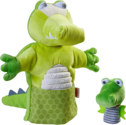 HABA Handpuppe Krokodil mit Baby