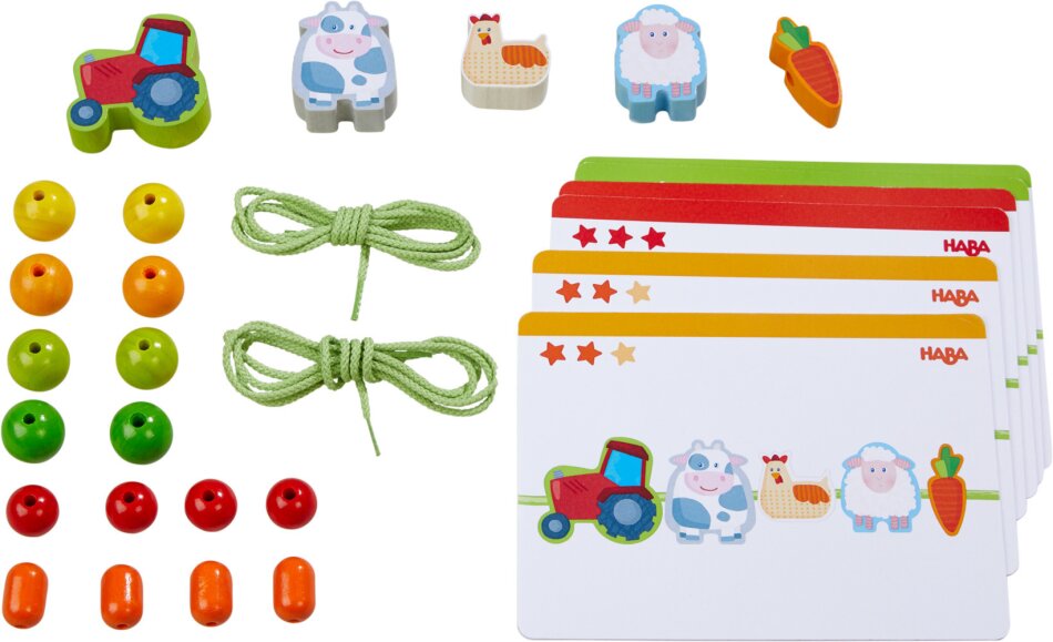 HABA Fädelspiel Bauernhof-Freunde (Kinderspiel)