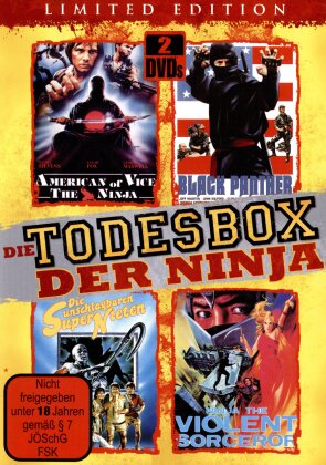 Die Todesbox der Ninja - American of Vice - The Ninja / Die unschlagbaren Supernieten / Black Ninja - Black Panther / Ninja, the Violent Sorcerer (Limited Edition, 2 DVDs)