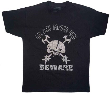 Iron Maiden Kids T-Shirt - Beware (Glitter Print)
