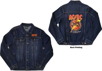 AC/DC Unisex Denim Jacket - About To Rock (Back Print)