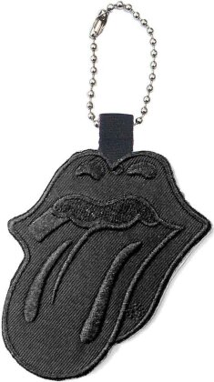 The Rolling Stones Keychain - Classic Tongue Black (Double Sided)