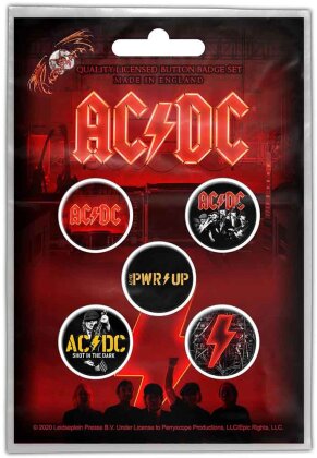 AC/DC Button Badge Pack - PWR-UP